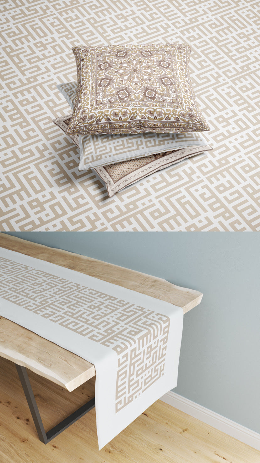 Sands Kufic - Set of 3 cushion covers + Table Runner