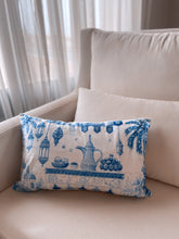 Load image into Gallery viewer, Bleu Blanc - Ramadan Edition - Set of 3 cushion covers + table runner