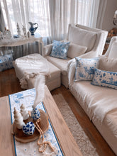 Load image into Gallery viewer, Bleu Blanc - Ramadan Edition - Set of 3 cushion covers + table runner