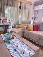 Load image into Gallery viewer, Shabby Chic - Set of 2 Striped cushion covers + Table Runner