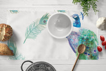 Load image into Gallery viewer, Indian Peafowl - Set of Dining Table Runner + 6 Placemats
