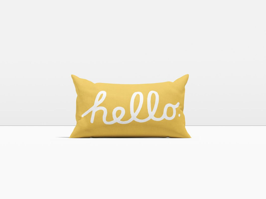 Shabby Chic “Hello”  - Lumbar Pillow Cover