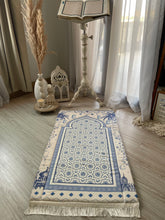 Load image into Gallery viewer, Bleu Blanc - Padded Prayer Mat
