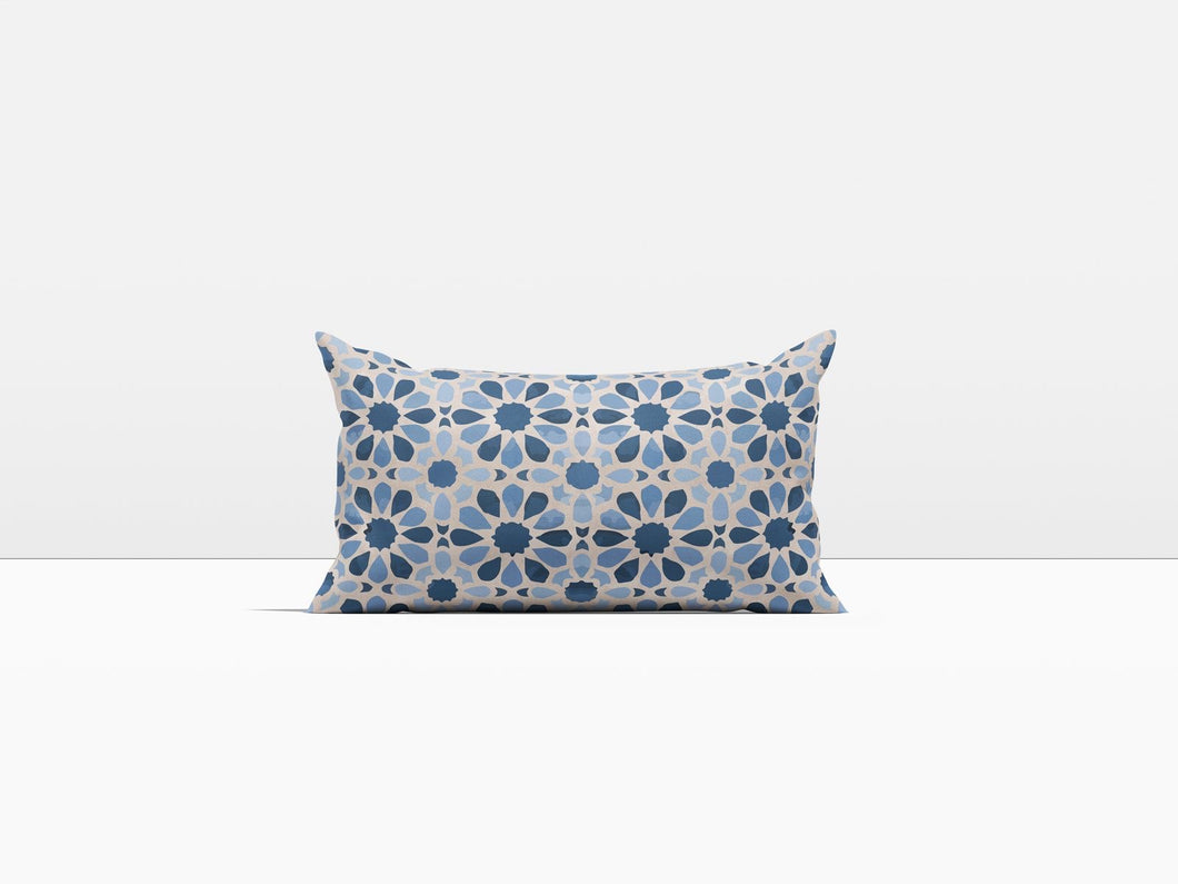 Ramadan in Blue - Lumbar Pillow Cover