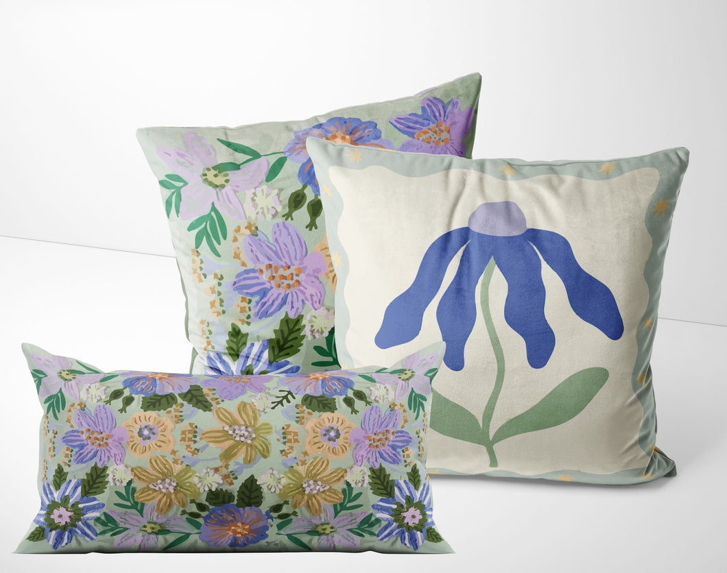 Frosted Florals - Cushion Covers - Set of 3
