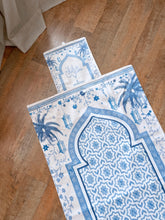 Load image into Gallery viewer, Bleu Blanc (Ramadan Edition) - Pocket Prayer Mat
