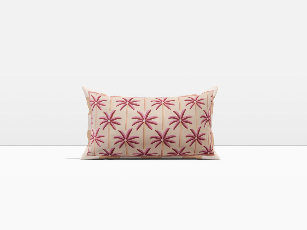 Pink Oasis - Lumbar Pillow Cover
