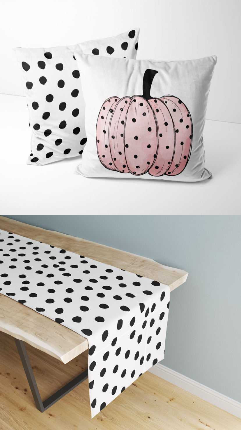 Dalmation Charm - Set of 2  cushion covers + Table Runner