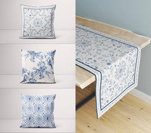 Load image into Gallery viewer, Bleu Blanc - Set of 3 cushion covers + Runner
