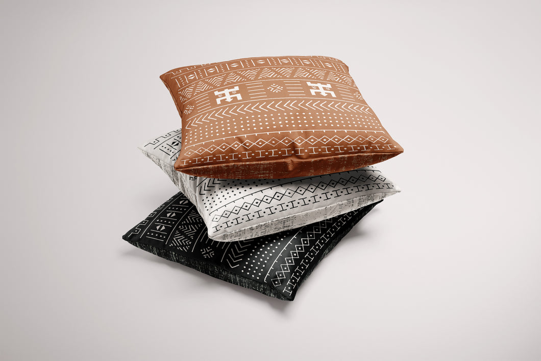 Modern Farmhouse - Tribal Cushion Covers - Set of 3