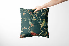 Load image into Gallery viewer, Emerald Elegance - Bird Cushion Cover
