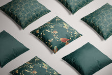 Load image into Gallery viewer, Emerald Elegance - Bird Cushion Cover
